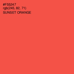 #F55247 - Sunset Orange Color Image